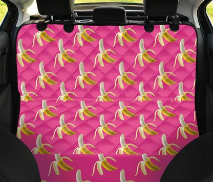 Pink Banana Pattern Print Pet Car Back Seat Cover