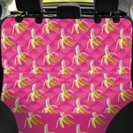 Pink Banana Pattern Print Pet Car Back Seat Cover