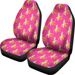 Pink Banana Pattern Print Universal Fit Car Seat Covers