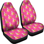 Pink Banana Pattern Print Universal Fit Car Seat Covers