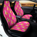 Pink Banana Pattern Print Universal Fit Car Seat Covers