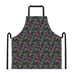 Pink Blue And Green Paisley Print Apron