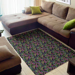 Pink Blue And Green Paisley Print Area Rug