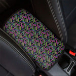 Pink Blue And Green Paisley Print Car Center Console Cover