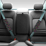Pink Blue And Green Paisley Print Car Seat Belt Covers