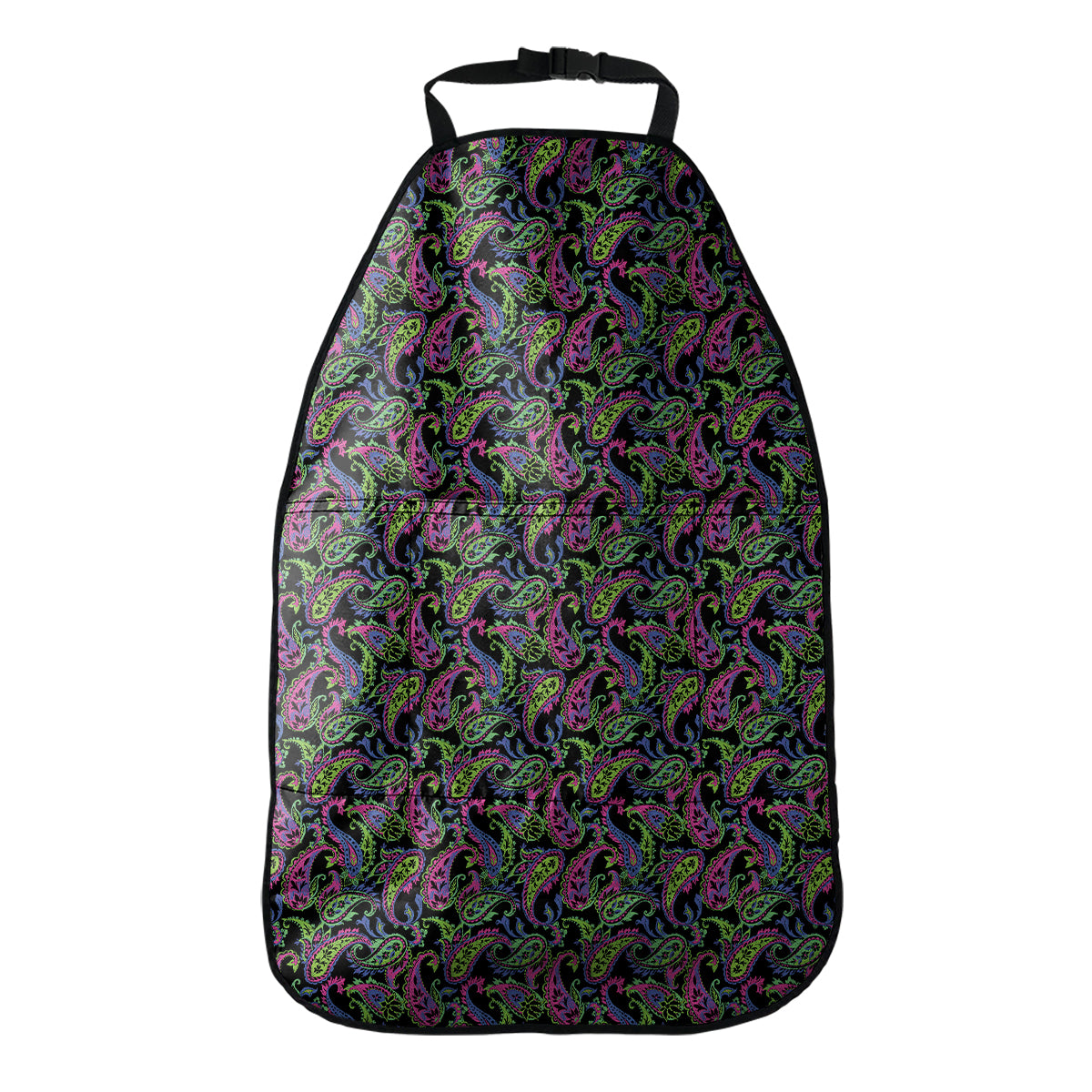 Pink Blue And Green Paisley Print Car Seat Organizers