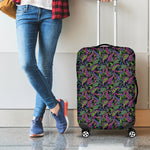 Pink Blue And Green Paisley Print Luggage Cover