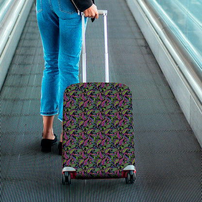 Pink Blue And Green Paisley Print Luggage Cover