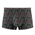 Pink Blue And Green Paisley Print Men's Boxer Briefs