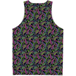 Pink Blue And Green Paisley Print Men's Tank Top