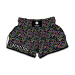 Pink Blue And Green Paisley Print Muay Thai Boxing Shorts