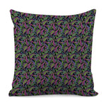 Pink Blue And Green Paisley Print Pillow Cover