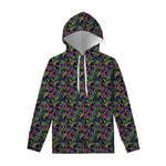 Pink Blue And Green Paisley Print Pullover Hoodie