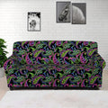 Pink Blue And Green Paisley Print Sofa Cover