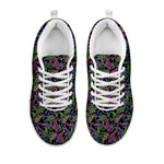 Pink Blue And Green Paisley Print White Sneakers