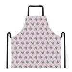 Pink Boston Terrier Plaid Print Apron