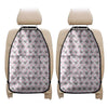 Pink Boston Terrier Plaid Print Car Seat Organizers