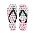 Pink Boston Terrier Plaid Print Flip Flops