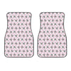 Pink Boston Terrier Plaid Print Front Car Floor Mats