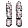 Pink Boston Terrier Plaid Print Muay Thai Shin Guards