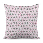 Pink Boston Terrier Plaid Print Pillow Cover