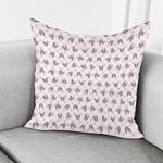 Pink Boston Terrier Plaid Print Pillow Cover