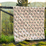 Pink Boston Terrier Plaid Print Quilt