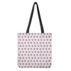 Pink Boston Terrier Plaid Print Tote Bag