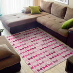 Pink Bra Breast Cancer Pattern Print Area Rug