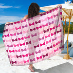 Pink Bra Breast Cancer Pattern Print Beach Sarong Wrap
