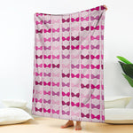 Pink Bra Breast Cancer Pattern Print Blanket