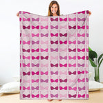 Pink Bra Breast Cancer Pattern Print Blanket