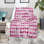 Pink Bra Breast Cancer Pattern Print Blanket