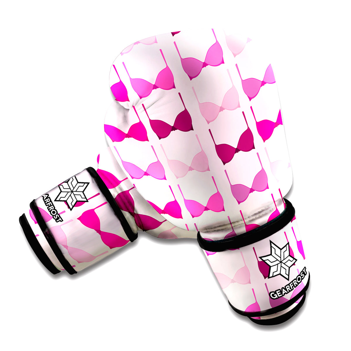 Pink Bra Breast Cancer Pattern Print Boxing Gloves