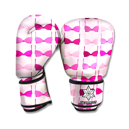 Pink Bra Breast Cancer Pattern Print Boxing Gloves
