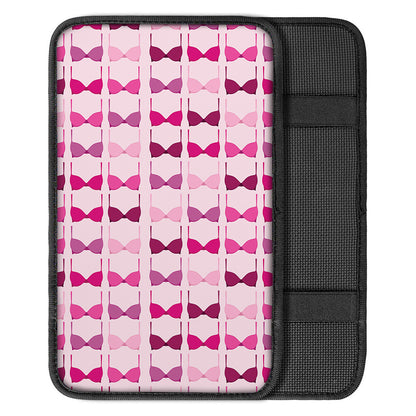Pink Bra Breast Cancer Pattern Print Car Center Console Cover