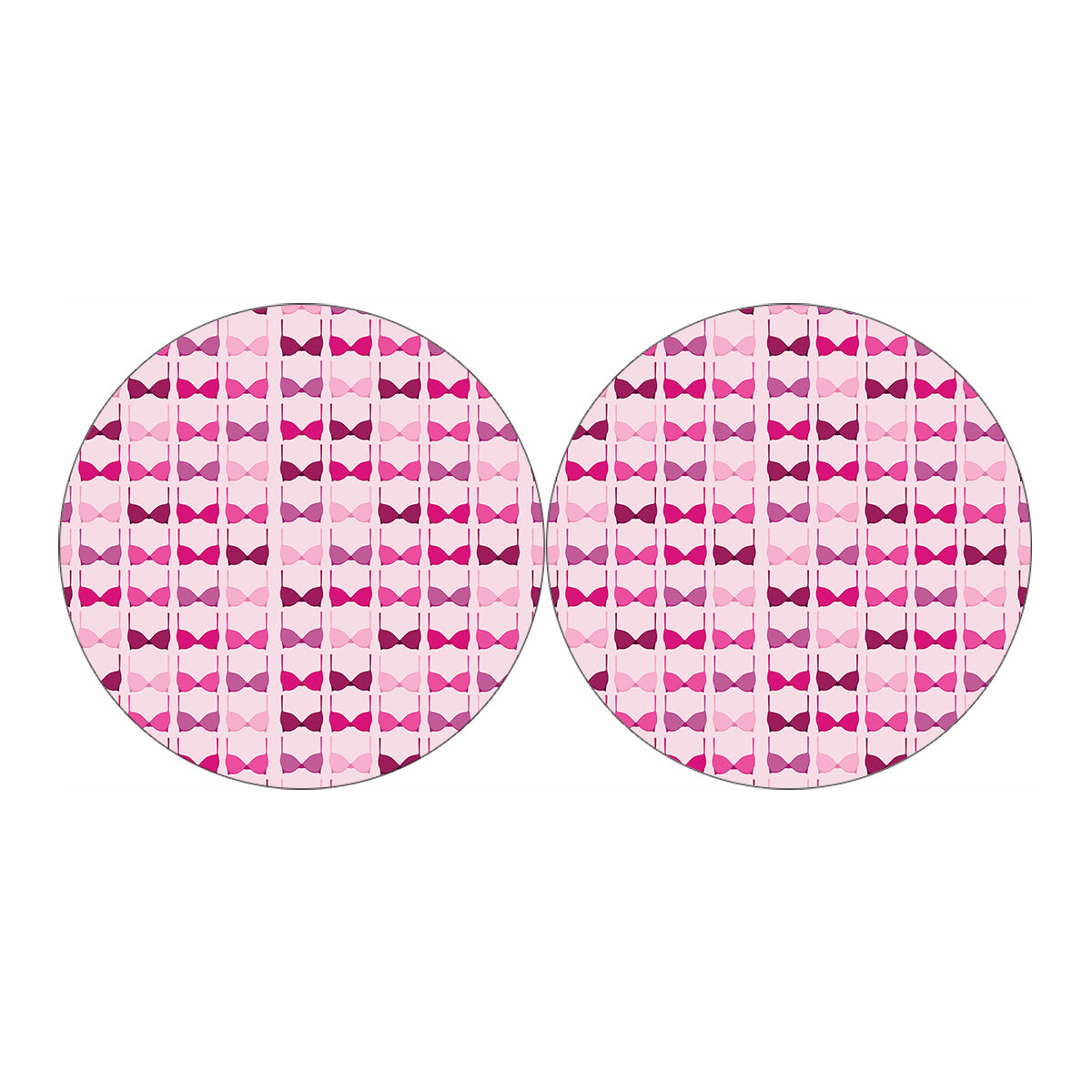 Pink Bra Breast Cancer Pattern Print Car Coasters