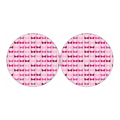 Pink Bra Breast Cancer Pattern Print Car Coasters