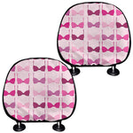 Pink Bra Breast Cancer Pattern Print Car Headrest Covers