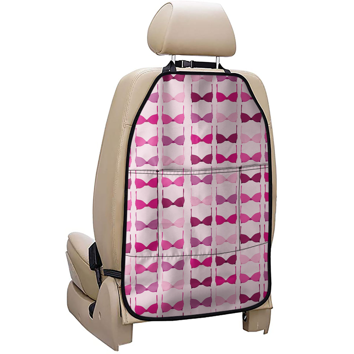 Pink Bra Breast Cancer Pattern Print Car Seat Organizers