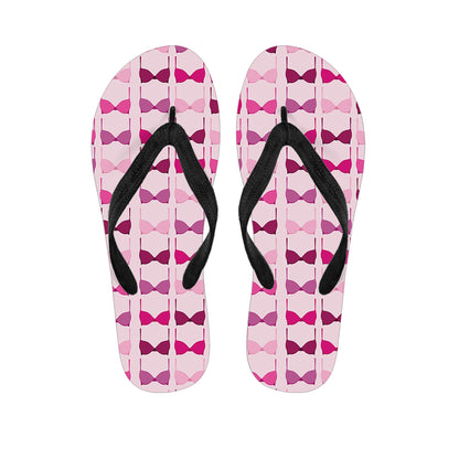 Pink Bra Breast Cancer Pattern Print Flip Flops