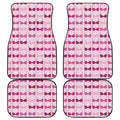 Pink Bra Breast Cancer Pattern Print Front and Back Car Floor Mats