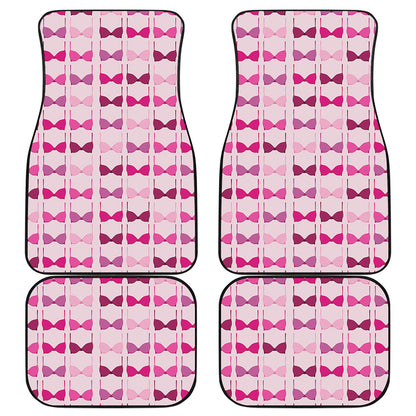 Pink Bra Breast Cancer Pattern Print Front and Back Car Floor Mats