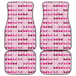 Pink Bra Breast Cancer Pattern Print Front and Back Car Floor Mats