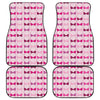 Pink Bra Breast Cancer Pattern Print Front and Back Car Floor Mats