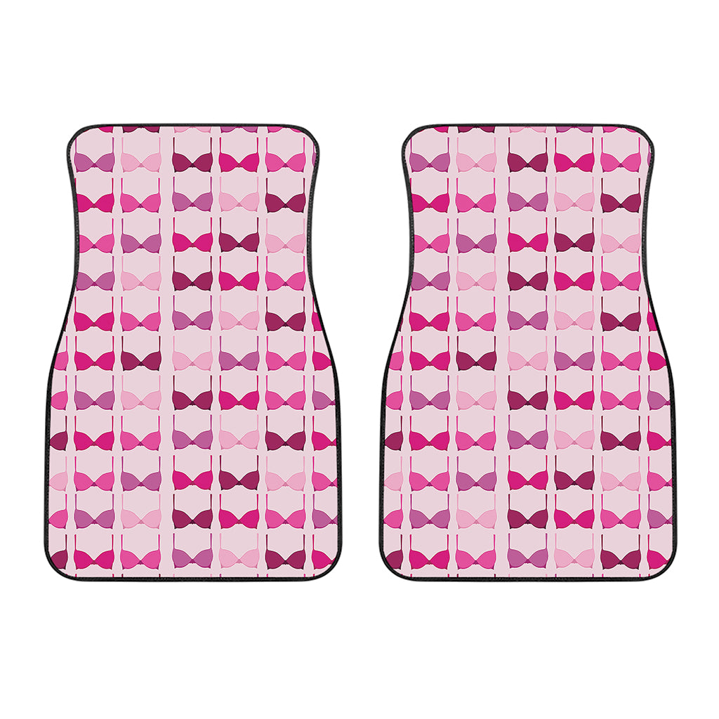 Pink Bra Breast Cancer Pattern Print Front Car Floor Mats