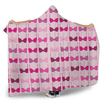 Pink Bra Breast Cancer Pattern Print Hooded Blanket