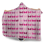 Pink Bra Breast Cancer Pattern Print Hooded Blanket