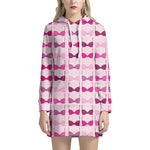 Pink Bra Breast Cancer Pattern Print Hoodie Dress