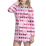 Pink Bra Breast Cancer Pattern Print Hoodie Dress